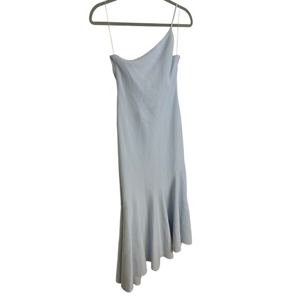 Significant Other Tori One Shoulder Midi Dress Asymmetrical Hem Bluebird Size 6 - Picture 9 of 9